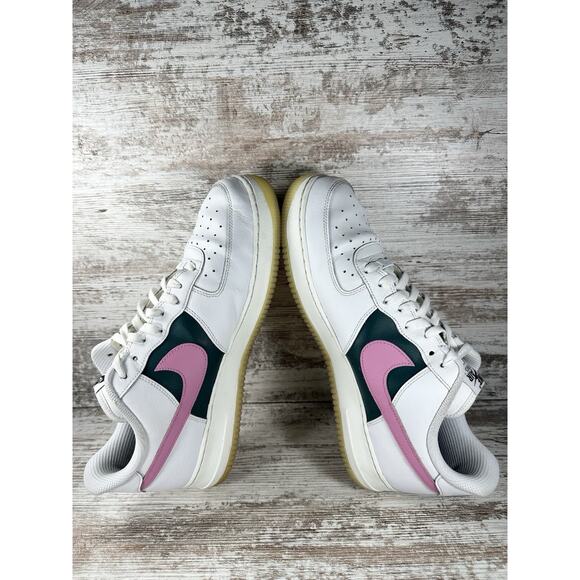 Men\'s Nike Air Force 1 Low Nike ID By You Custom White/Pink/Green Sneakers Sz 13 main image 11